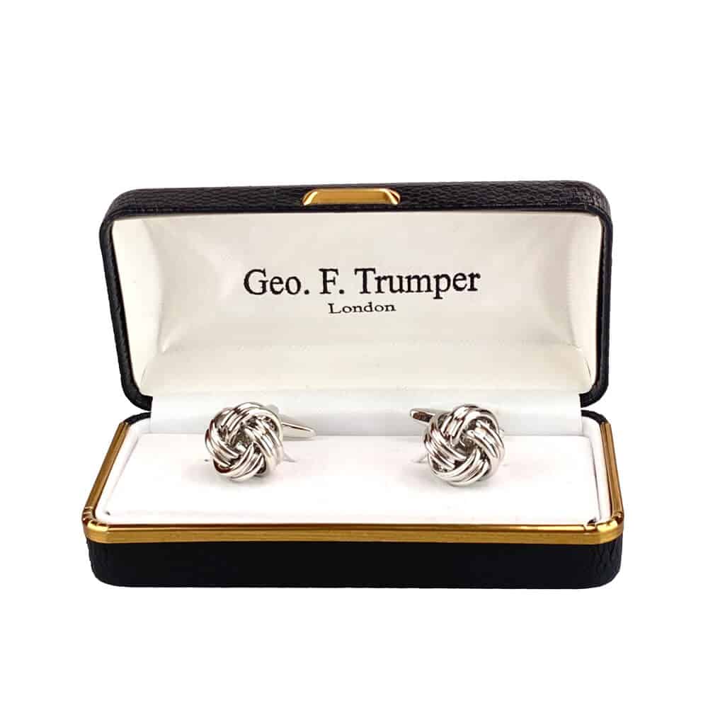 Silver Knot Cufflinks Luxury Mens Shaving Products Mens