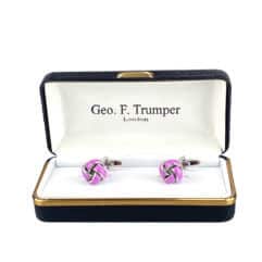 mauve-silver-knot-cufflinks