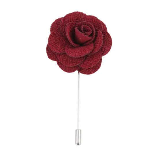 burgundy lapel pin